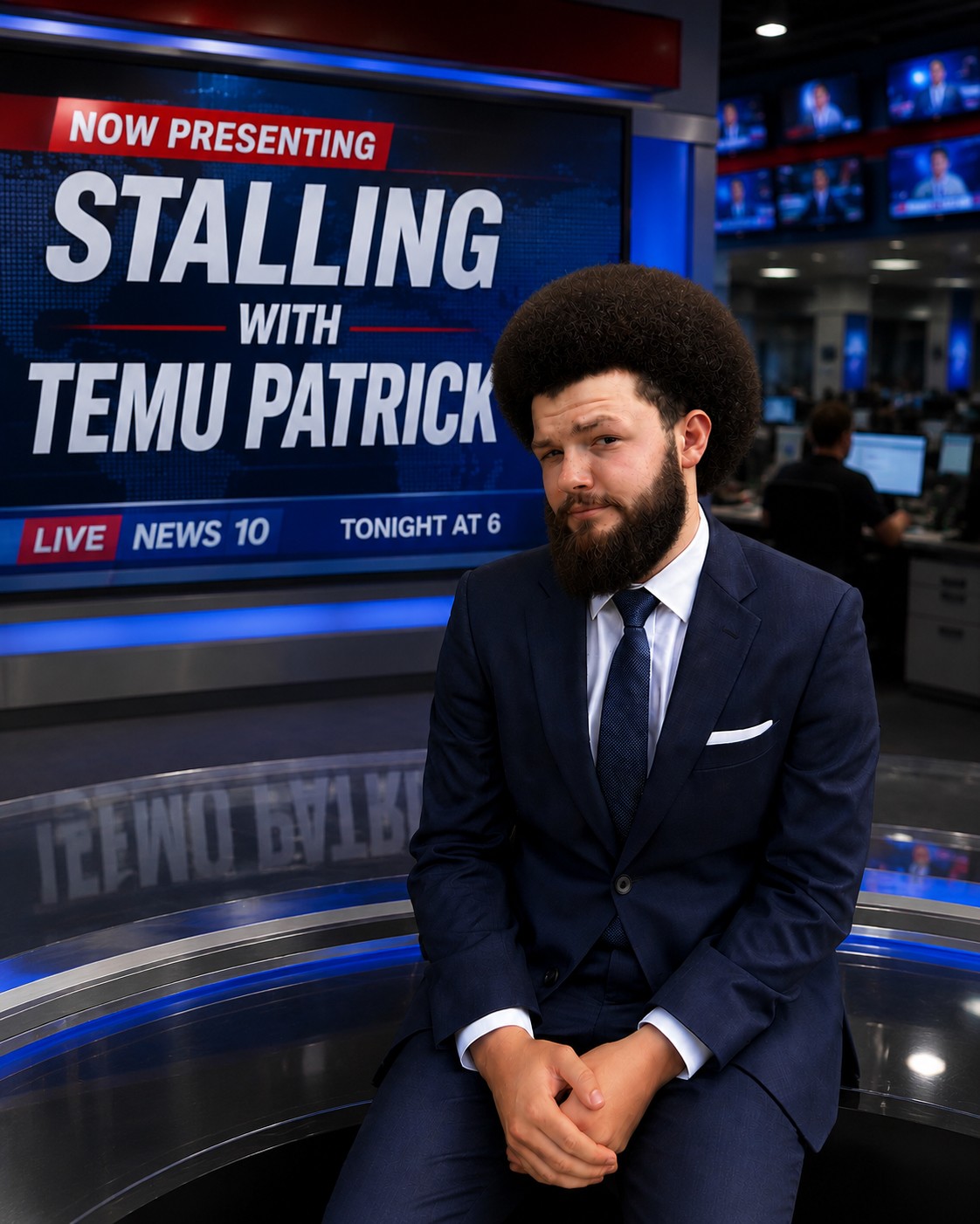 Now presenting: Stalling with Temu Patrick — live on News 10, tonight at 6